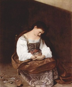 Caravaggio: La Maddalena, cm. 122,5 x 98,5, Roma, Galleria Doria Pamphili.